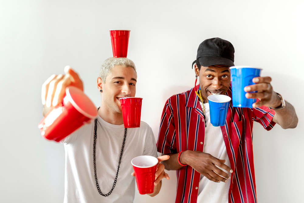 cheerful-young-men-holding-cups partying goes wrong